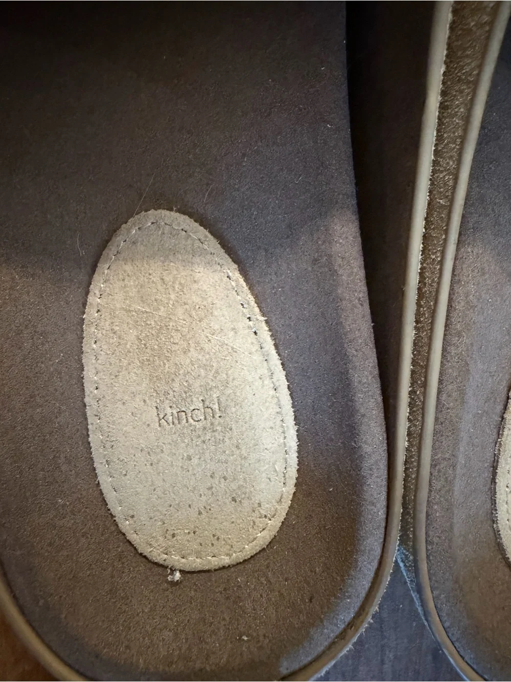 Men's KINCHI Casual Slip-On Mules in Tan Suede Size US 9.5
